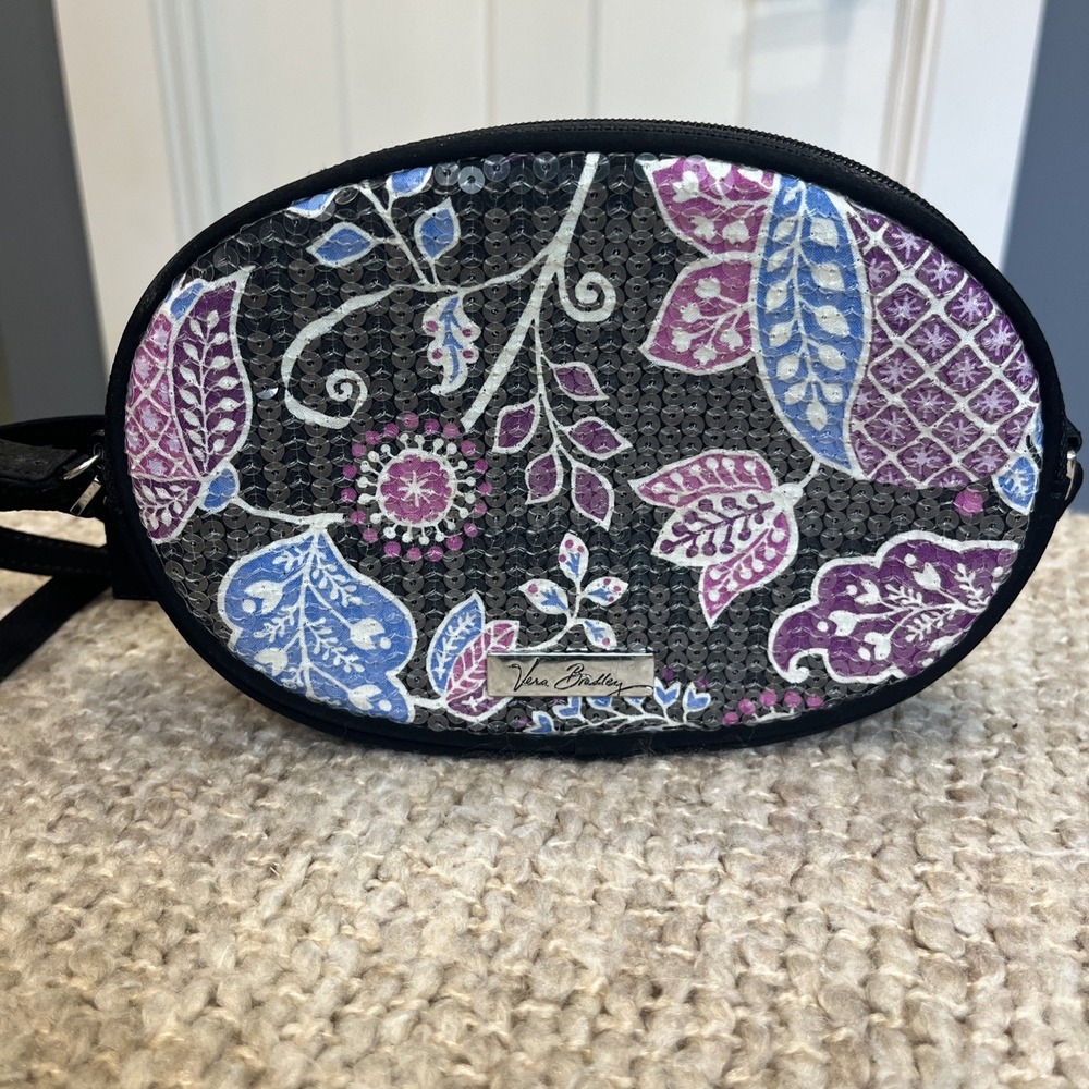 Vera‎ Bradley Shimmer Adjustable Crossbody Shoulder Purse Retired Alpine Floral